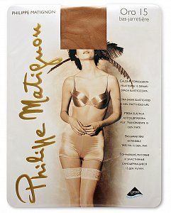 Philippe Matignon чулки oro 15den bas-jarretiere n2 playa nature