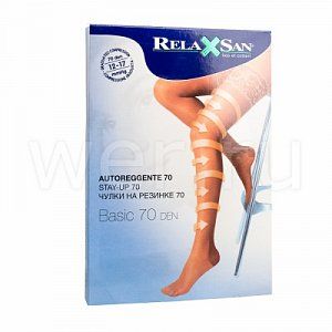 RelaxSan Чулки на резинке 70 Den р.3 телесный